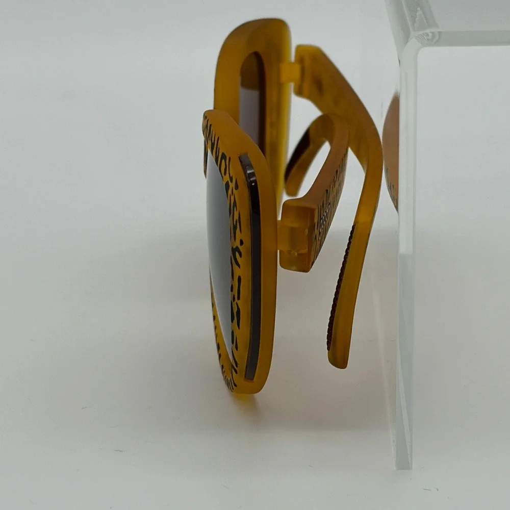 Goodr Runway Sunglasses Its Not A Cheetah Yellow Leopard Print Brown Lens